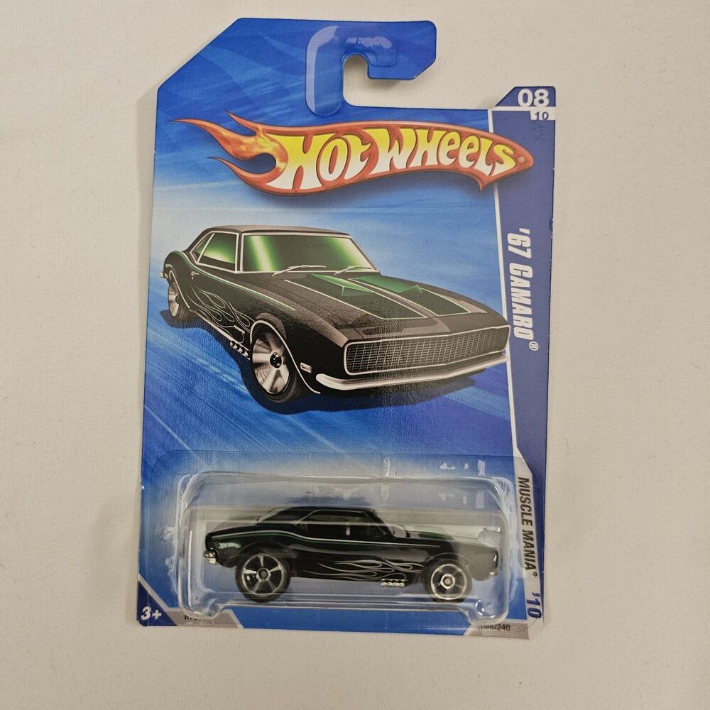 Hot Wheels 1967 Chevrolet Camaro Muscle Mania '10 Series - R7511 NRFP Black 1:64